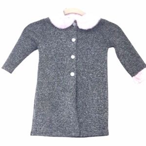 Youngland EUC toddler girl faux fur collar jacket